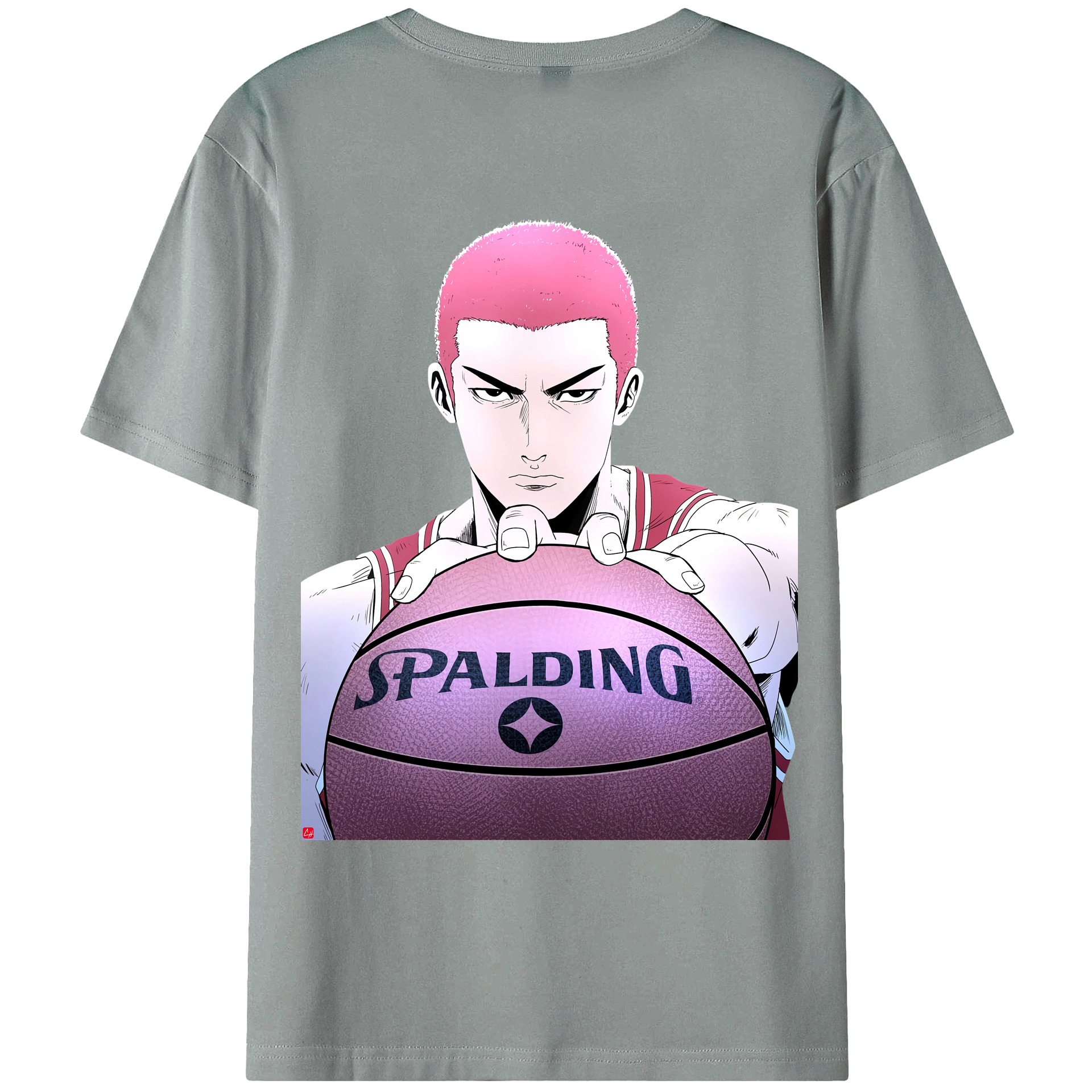 （画像用） SLAM DUNK／スラムダンク 綿100％ メンズ半袖Tシャツ（バックプリント） 通気性